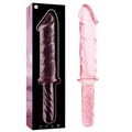SERIA NEBULA BY IBIZA - MODEL 24 DILDO SZKŁO BOROKRZEMOWE RÓŻOWY 28,5 CM -O- 5 CM