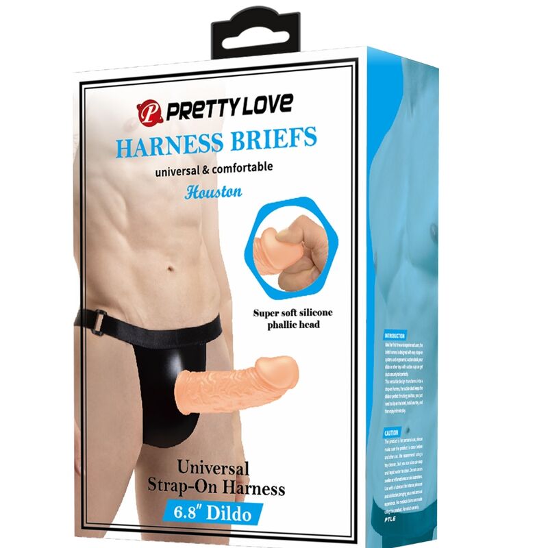 PRETTY LOVE - MAJTKI HARNESS Z DILDO W ZESTAWIE