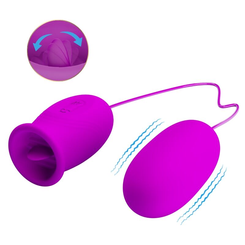 PRETTY LOVE - DAISY DUAL EGG AKUMULATOROWY WIBRATOR FIOLETOWY