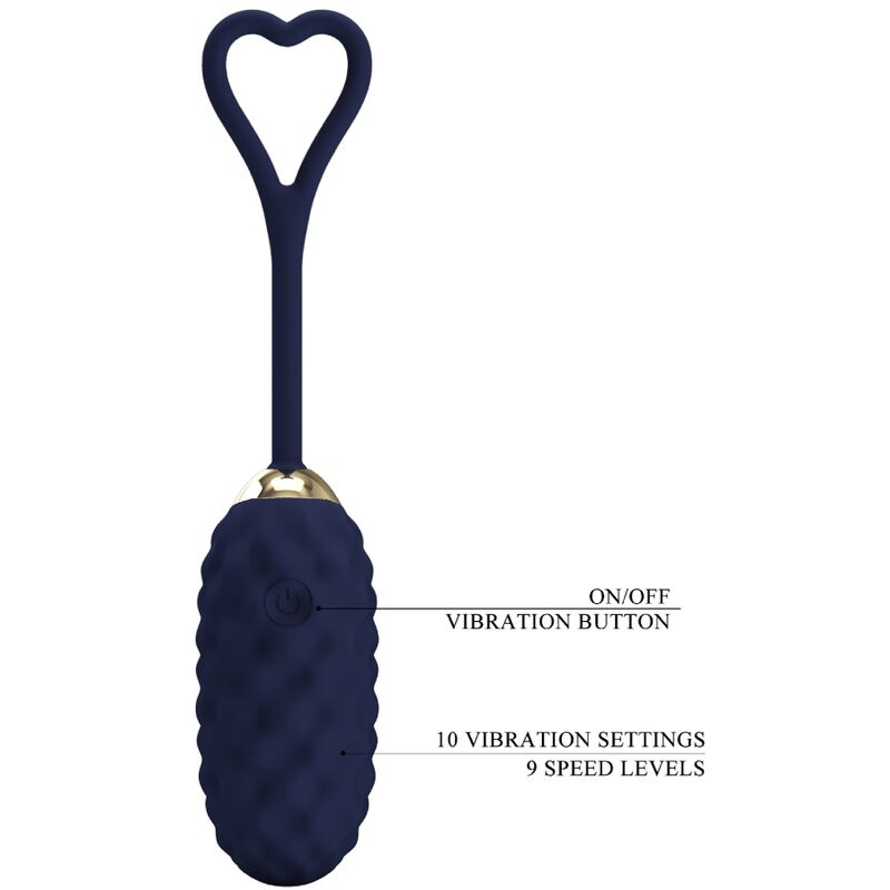 PRETTY LOVE - VIVIAN BLUE JAJKO WIBRUJĄCE STEROWANE PILOTEM