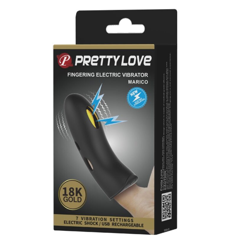 PRETTY LOVE - MARICO CZARNA OSŁONKA NA PALEC Z ELEKTROSTYMULACJĄ