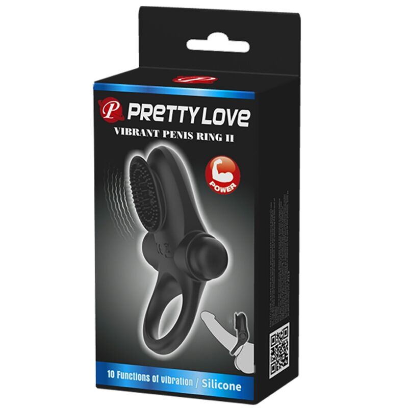 PRETTY LOVE - WIBRUJĄCY PIERŚCIEŃ II NA CZARNEGO PENISA