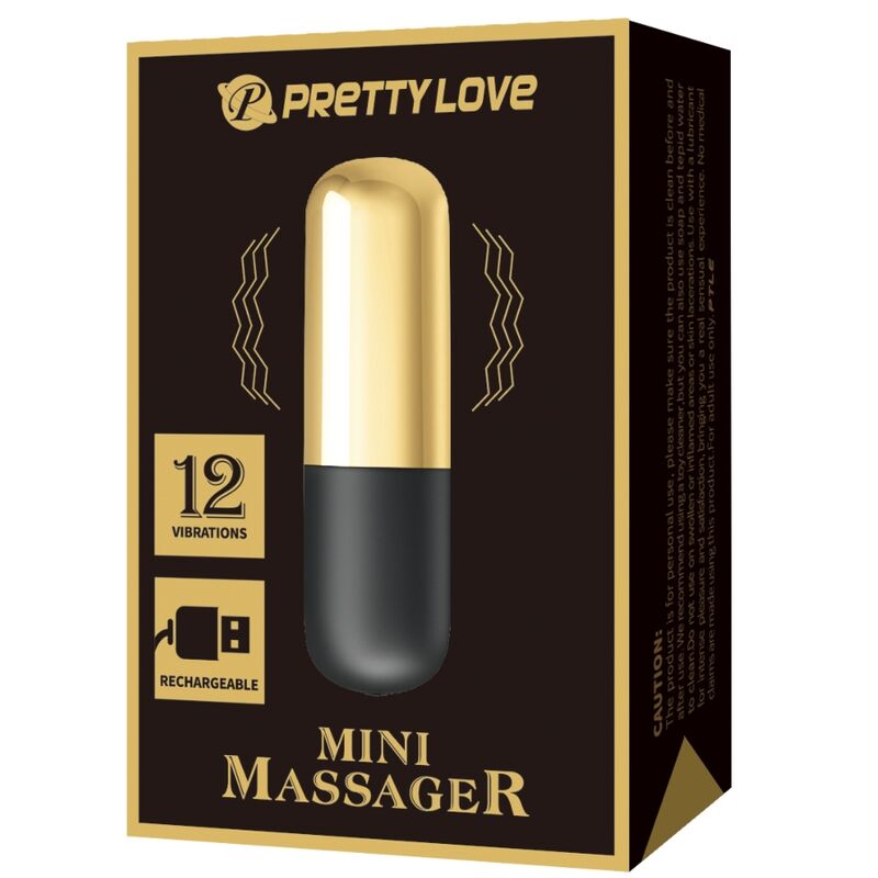 PRETTY LOVE – ZŁOTY WIBRATOR-KULA Z MOŻLIWOŚCIĄ ŁADOWANIA