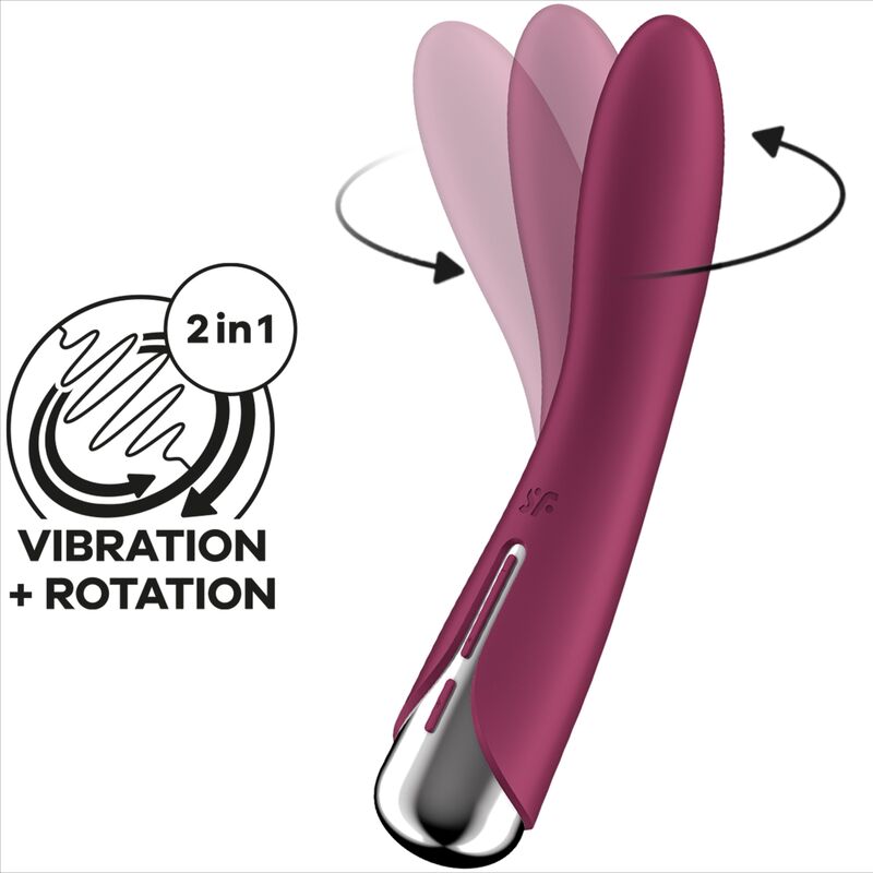 SATISFYER - WIBRATOR OBROTOWY PUNKTU G SPINNING VIBE 1 CZERWONY