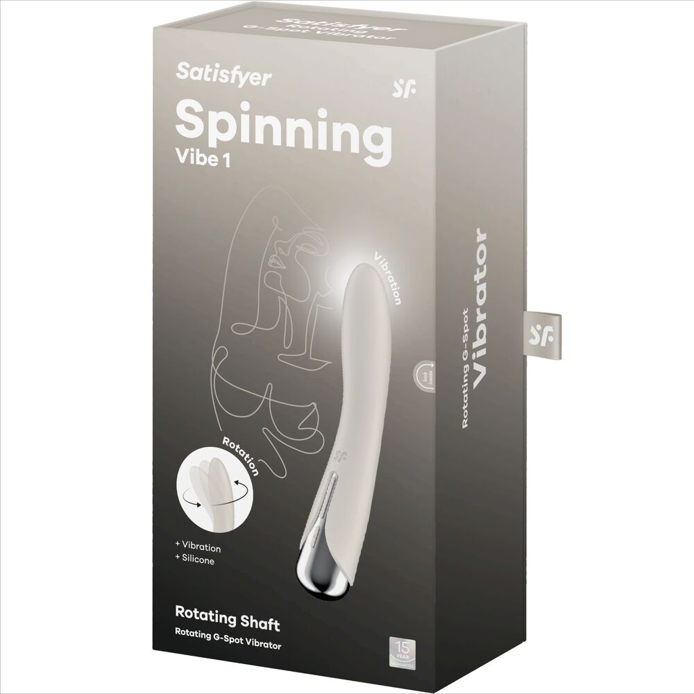 SATISFYER - WIBRATOR OBROTOWY Z FUNKCJĄ WIBRACJI DO PUNKTU G W KOLORZE BEŻOWYM SPINNING VIBE 1
