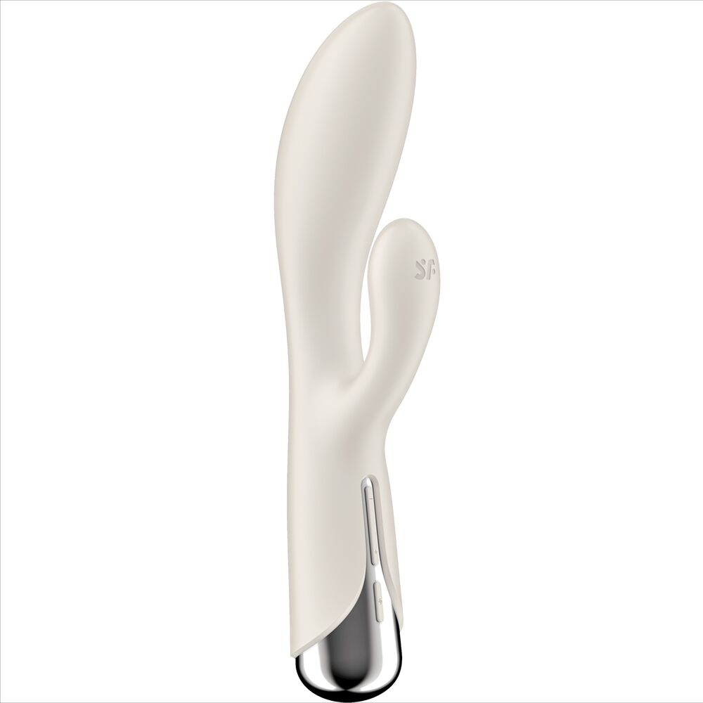 SATISFYER - WIBRUJĄCY KRÓLICZEK 1 STYMULATOR ŁECHTACZKI I PUNKTU G BEŻOWY