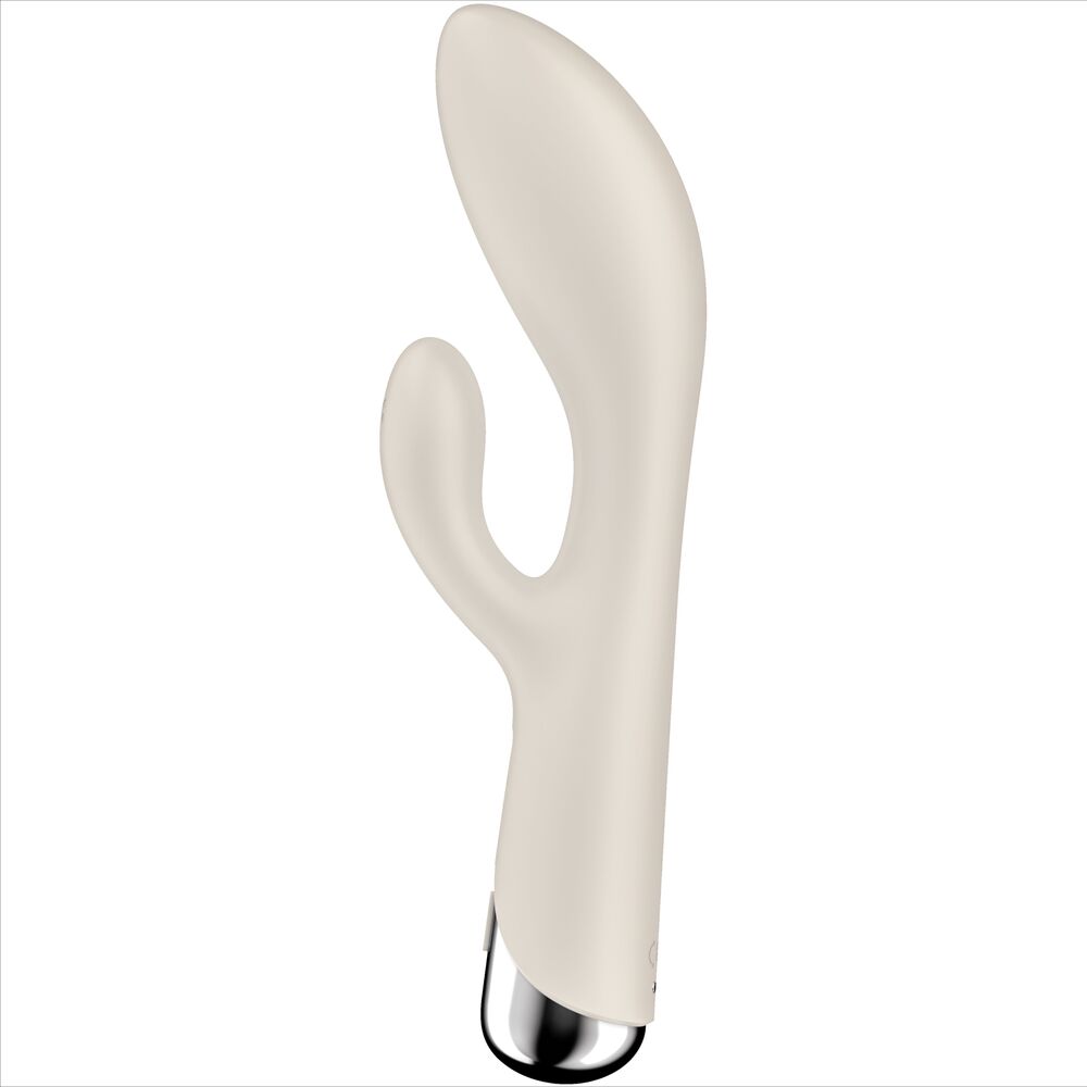 SATISFYER - WIBRUJĄCY KRÓLICZEK 1 STYMULATOR ŁECHTACZKI I PUNKTU G BEŻOWY