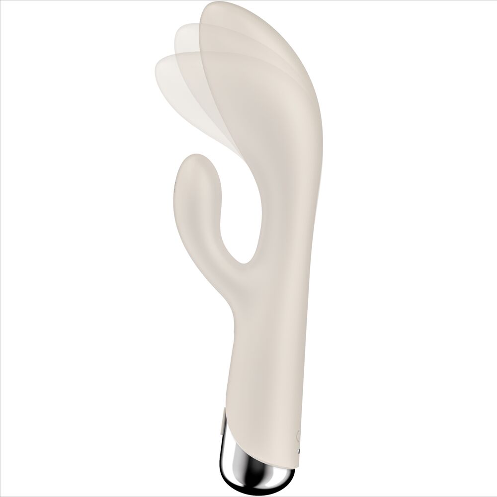 SATISFYER - WIBRUJĄCY KRÓLICZEK 1 STYMULATOR ŁECHTACZKI I PUNKTU G BEŻOWY