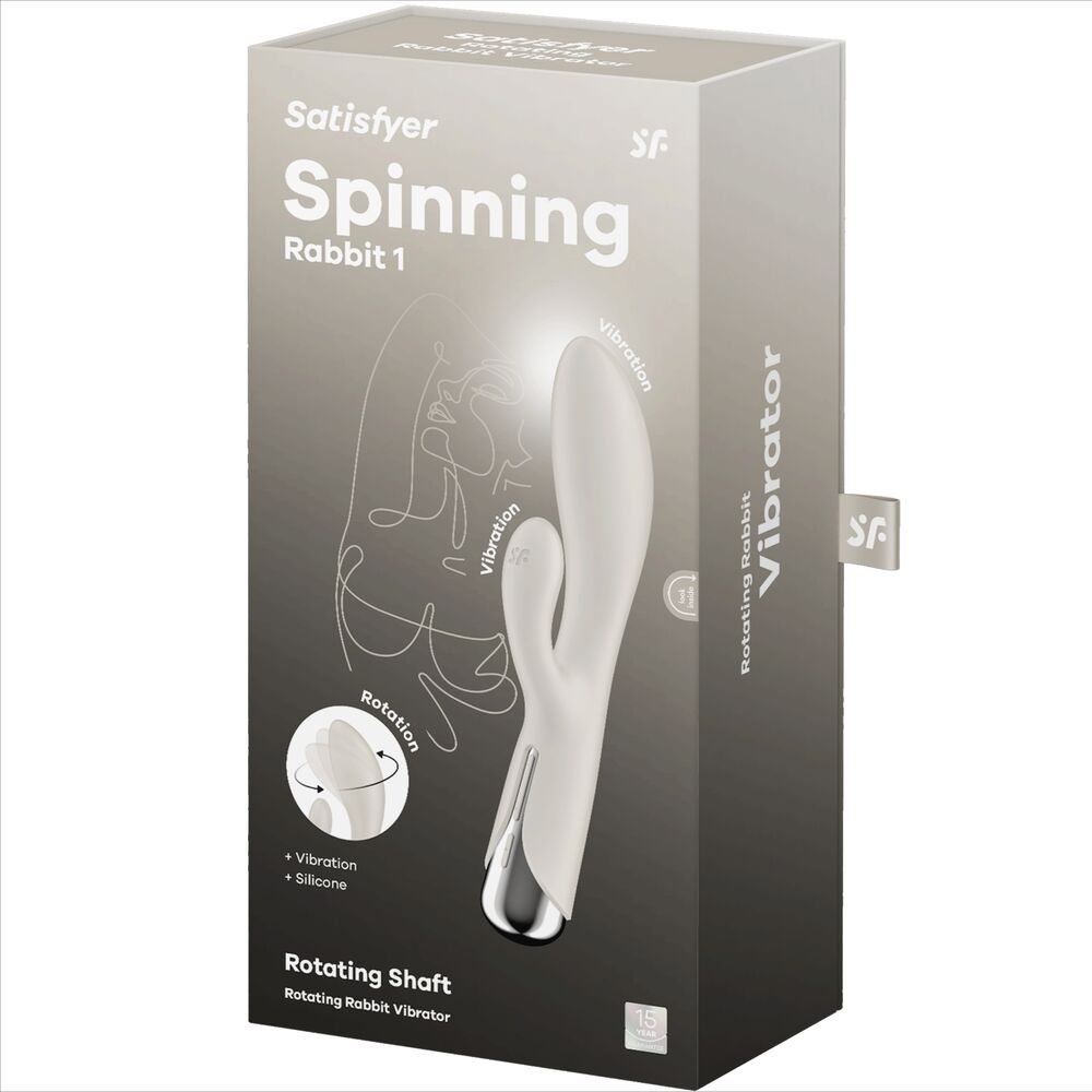 SATISFYER - WIBRUJĄCY KRÓLICZEK 1 STYMULATOR ŁECHTACZKI I PUNKTU G BEŻOWY
