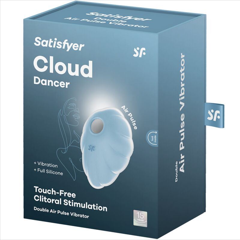 SATISFYER - CLOUD DANCER BLUE WIBRATOR Z PULSUJĄCYM POWIETRZEM