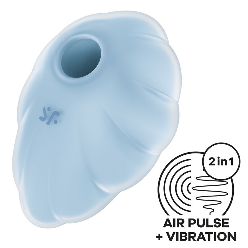 SATISFYER - CLOUD DANCER BLUE WIBRATOR Z PULSUJĄCYM POWIETRZEM
