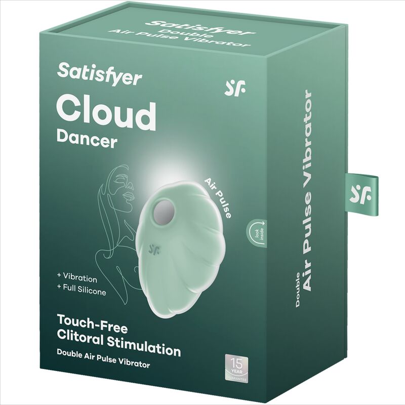 SATISFYER - CLOUD DANCER ZIELONY WIBRATOR Z TECHNOLOGIĄ AIR PULSE
