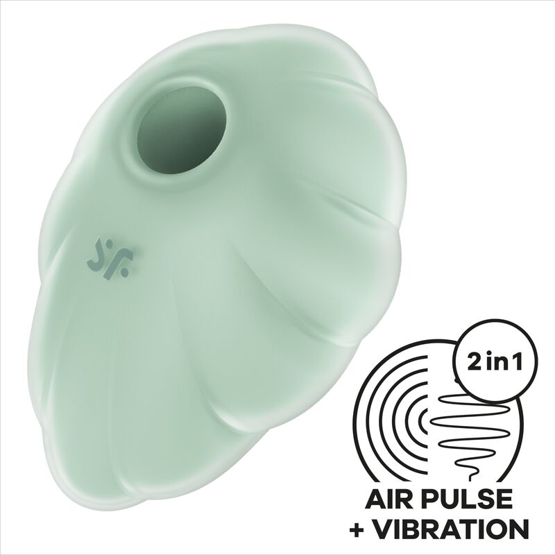 SATISFYER - CLOUD DANCER ZIELONY WIBRATOR Z TECHNOLOGIĄ AIR PULSE