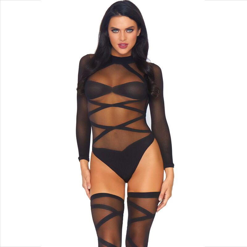 LEG AVENUE - 2-CZĘŚCIOWY ZESTAW BODY I POŃCZOCH