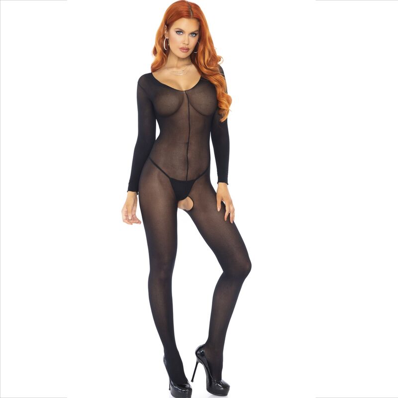 LEG AVENUE - BODYSTOCKING DŁUGI RĘKAW CZARNY