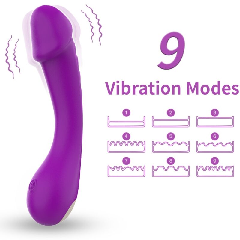 ARMONY - DILDO WIBRATOR NA PUNKT G SILIKONOWY FIOLETOWY