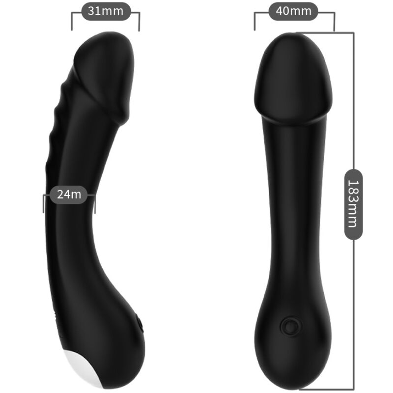 ARMONY - WIBRATOR DILDO PUNKT G SILIKONOWY CZARNY