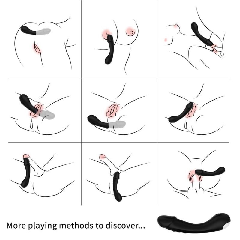ARMONY - WIBRATOR DILDO PUNKT G SILIKONOWY CZARNY