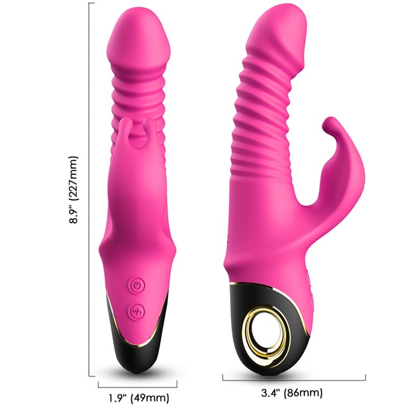 ARMONY - WIBRATOR DILDO ZAJĄCZEK FUKSJA