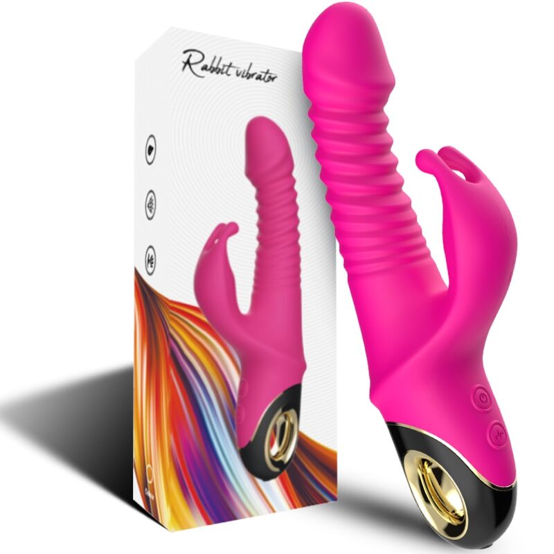 ARMONY - WIBRATOR DILDO ZAJĄCZEK FUKSJA