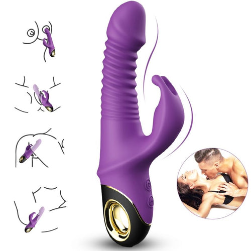 ARMONY - WIBRATOR DILDO ZAJĄCZEK FIOLETOWY
