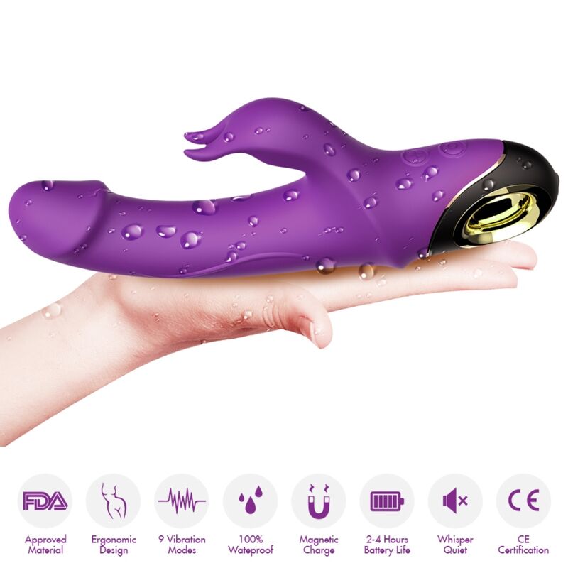 ARMONY - WIBRATOR DILDO METEROR KRÓLIK FIOLETOWY