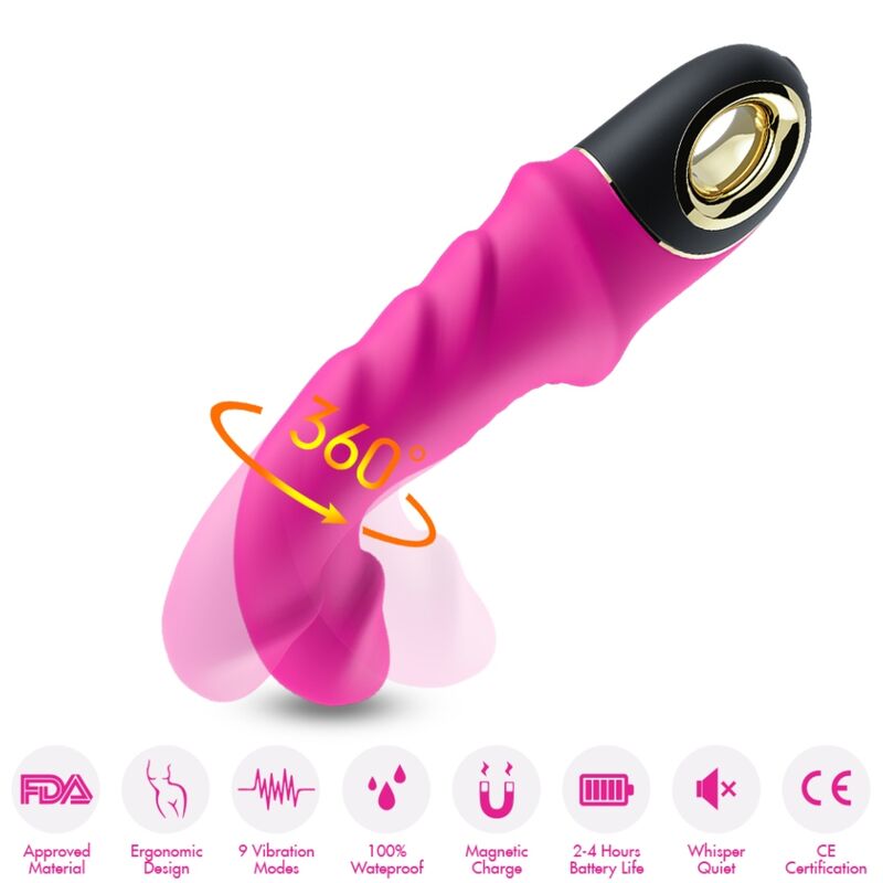 ARMONY - DILDO WIBRATOR OBROTOWY JOYBLADE FUKSJA