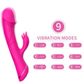 ARMONY - WIBRATOR DILDO KRÓLICZEK SILIKONOWY FUKSJA