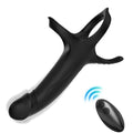ARMONY - DILDO Z PIERŚCIENIEM I WIBRATOREM Z PILOTEM CZARNY