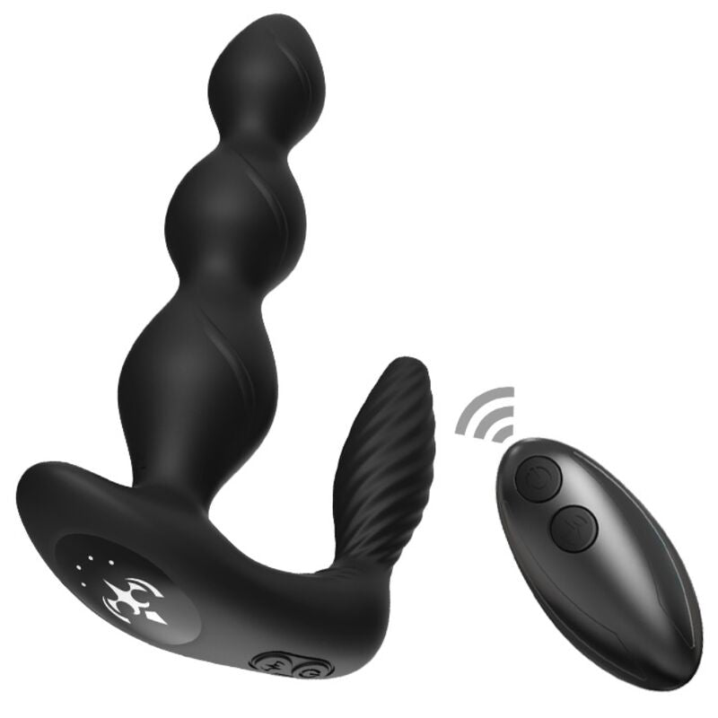 ARMONY - WIBRATOR I STYMULATOR ANALNY Z KORKIEM ANALNYM MANFUN ZDALNIE STEROWANY CZARNY