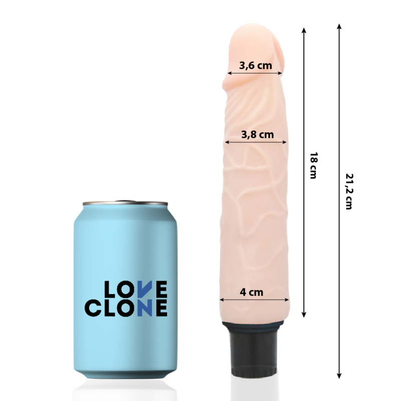 LOVECLONE - WIBRATOR SAMOPOŚLIZGOWY FINN 21,2 CM -O- 3,8 CM