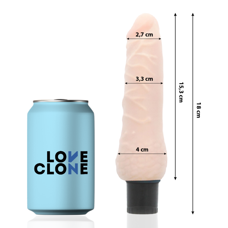 LOVECLONE - WIBRATOR SAMO-SMARUJĄCY SVEN 18,5 CM -O- 3,3 CM