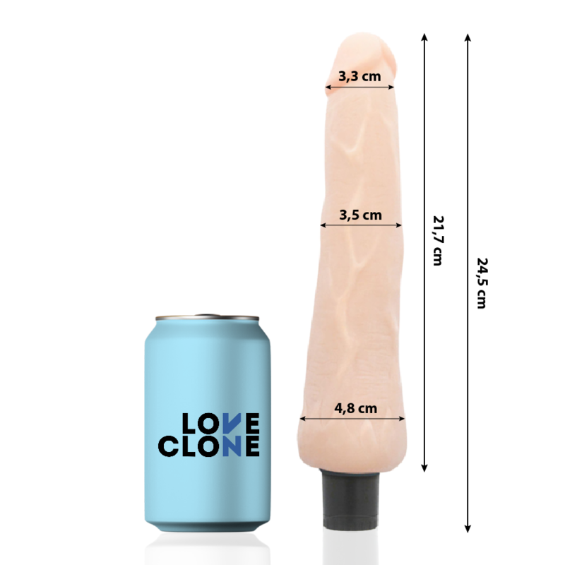 LOVECLONE - WIBRATOR SOUBIEŻNY RAGNAR 24,5 CM -O- 3,5 CM