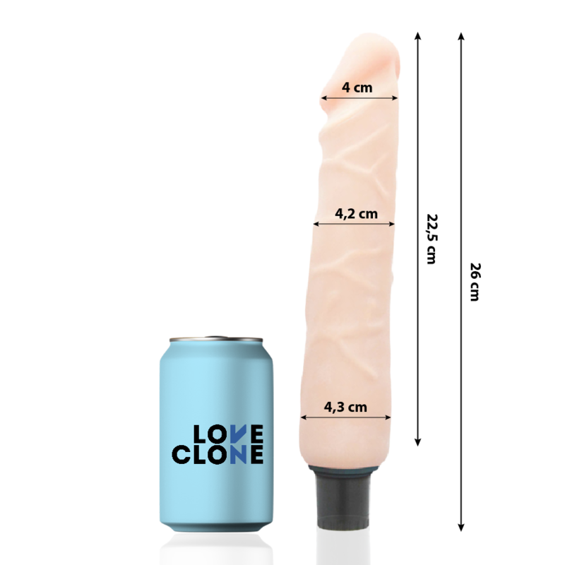 LOVECLONE - JANSEN WIBRATOR SAMONAMYTNIAJĄCY 26 CM -O- 4,2 CM