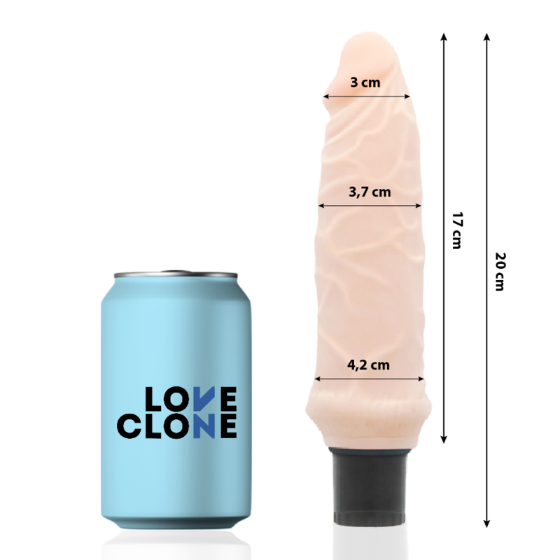 LOVECLONE - WIBRATOR Z WŁASNYM SMAROWANIEM IVAR 20 CM -O- 3.7 CM