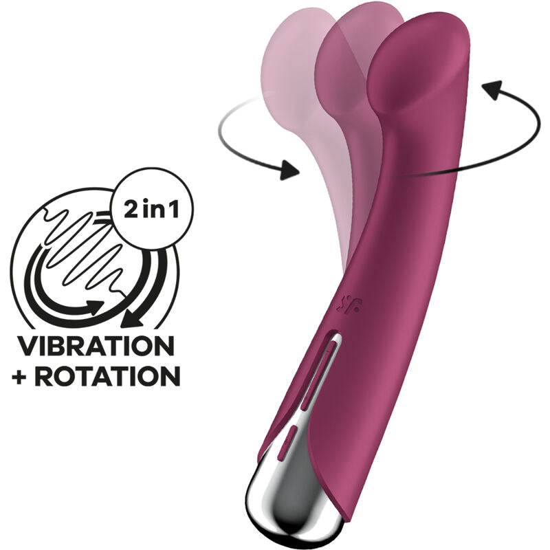 SATISFYER - WIBRATOR OBROTOWY G-SPORT 1 CZERWONY