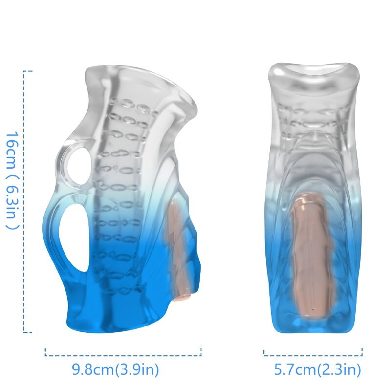 ARMONY - MASTURBATOR PALCOWY I WIBRATOR NIEBIESKI GRADIENT