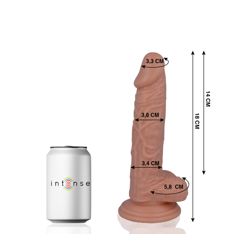 MR INTENSE - 11 REALISTYCZNY PENIS 18 CM -O- 3.8 CM