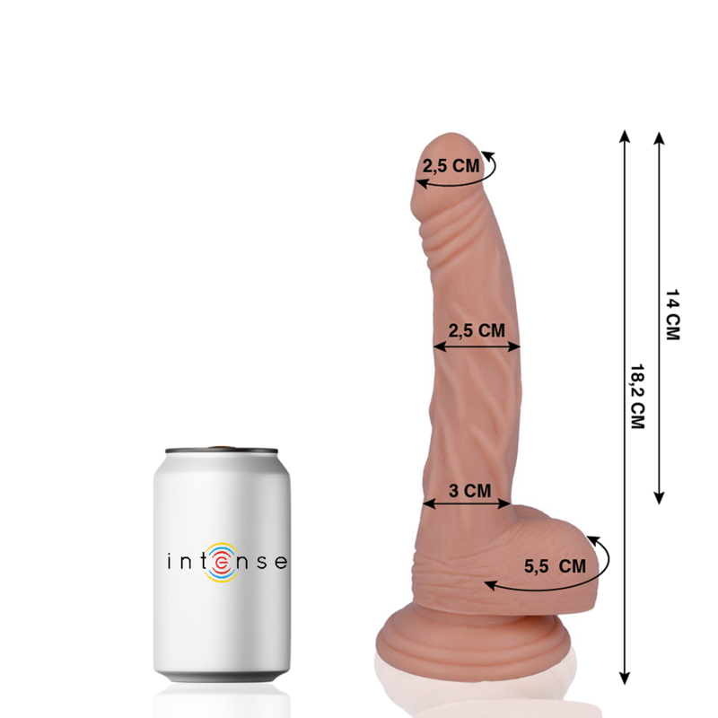 MR INTENSE - 12 REALISTYCZNYCH PENISÓW 18,2 CM -O- 2,5 CM
