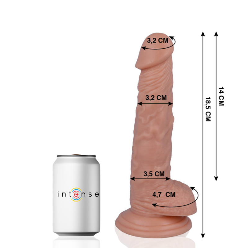MR INTENSE - 13 REALISTYCZNY PENIS 18.5 CM -O- 3.2 CM