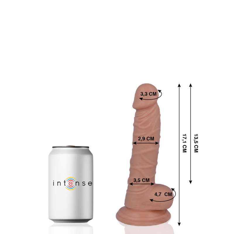 MR INTENSE - 7 REALISTYCZNYCH PENISÓW 17.1 CM -O- 2.9 CM