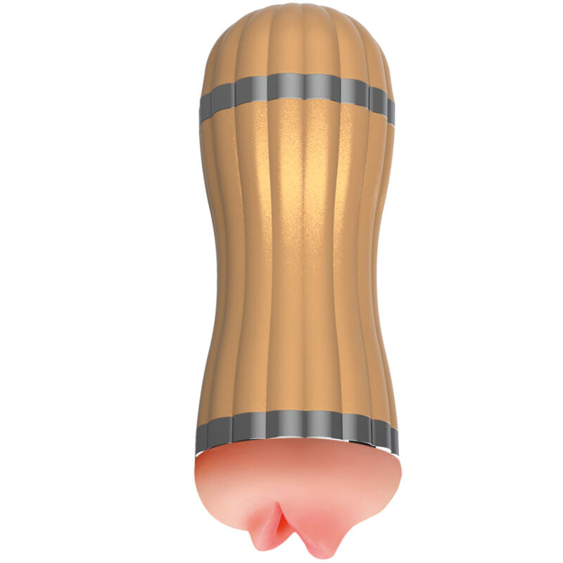 ARMONY - BEVIS DOUBLE MASTURBATOR VAGINA & MOUTH WITHOUT VIBRATION GOLD
