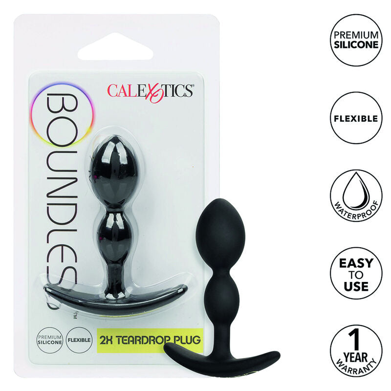 CALEXOTICS - BEZGRANICZNY DWA RAZY ANALNY KOREK ŁEZKA
