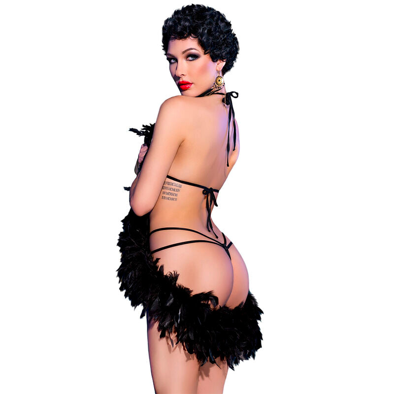 CHILIROSE - CR 4479 BODYSTRING Z OTWARTYM KROKIEM NIEBIESKI S/M