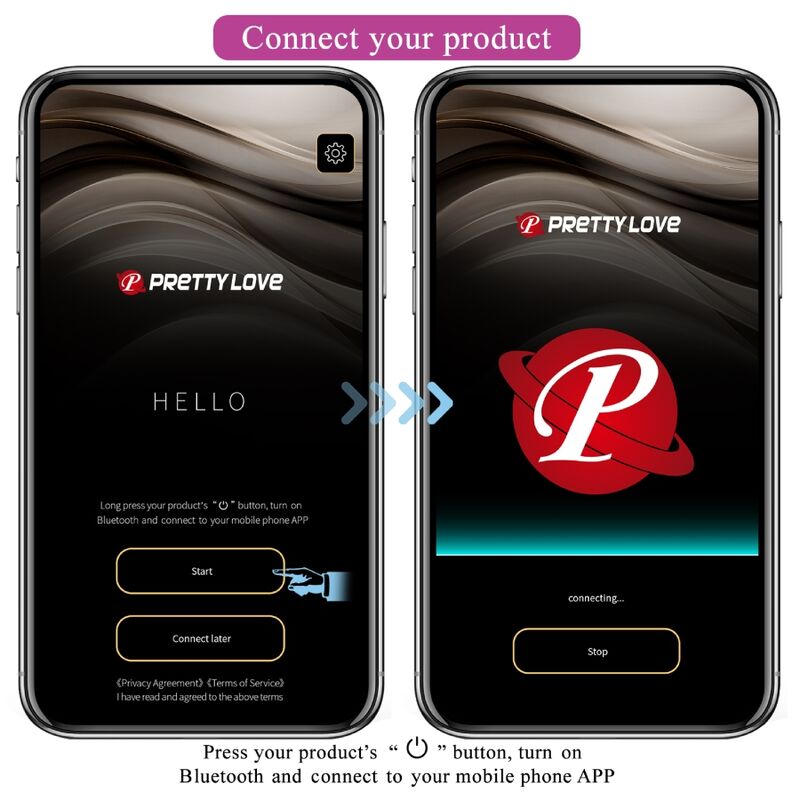 PRETTY LOVE - KOREK ANALNY STEROWANY APLIKACJĄ JEFFERSON, FIOLETOWY