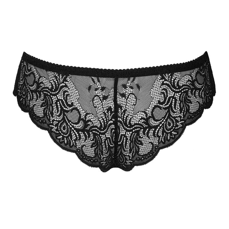LIVCO CORSETTI FASHION - LOVE STORY LC 90679 MAJTKI Z OTWARTYM KROKIEM CZARNE L/XL