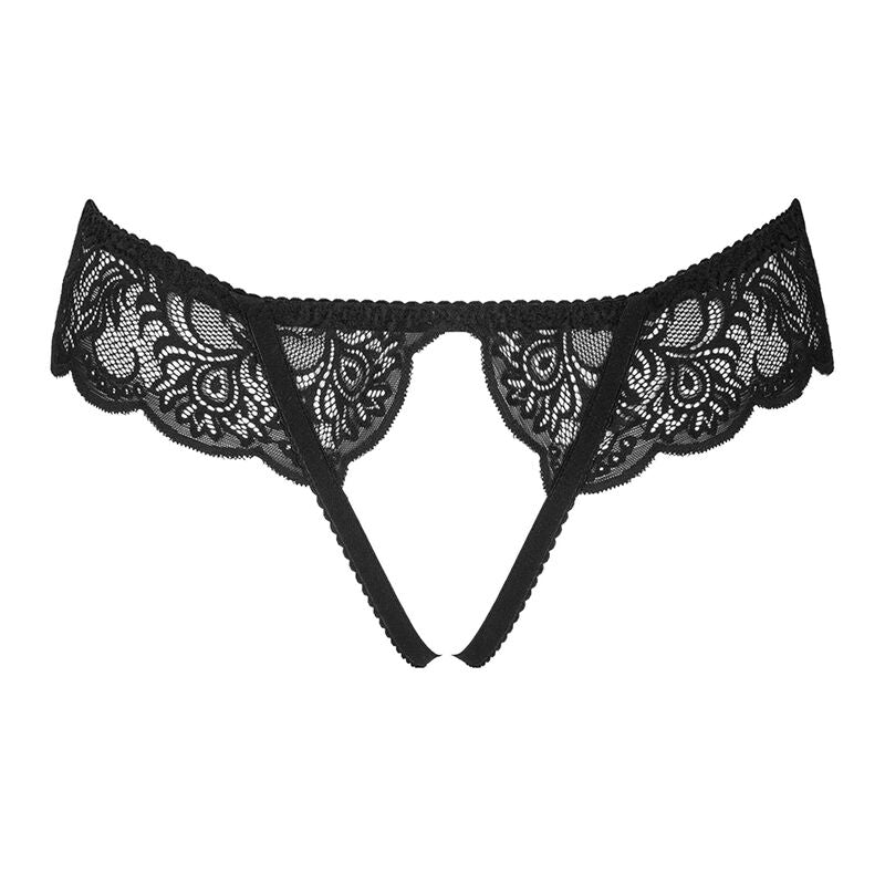 LIVCO CORSETTI FASHION - LOVE STORY LC 90679 MAJTKI Z OTWARTYM KROKIEM CZARNE L/XL