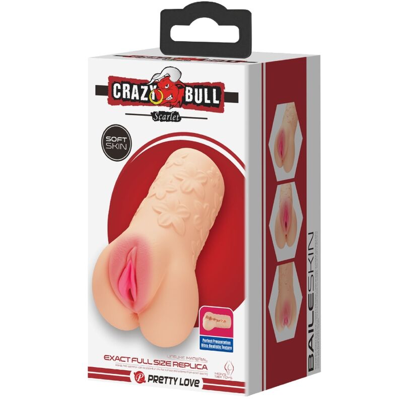 CRAZY BULL - SZKARŁATNY MASTURBATOR W KSZTAŁCIE WAGINY