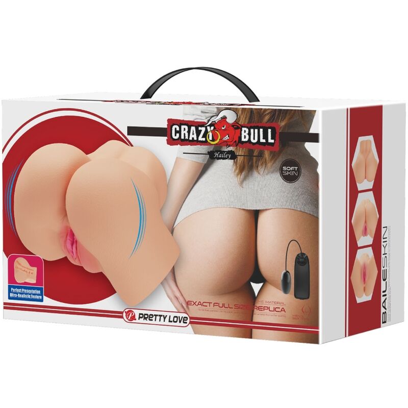 CRAZY BULL - REALISTYCZNY WIBRATOR WAGINALNY I ANALNY HAILEY