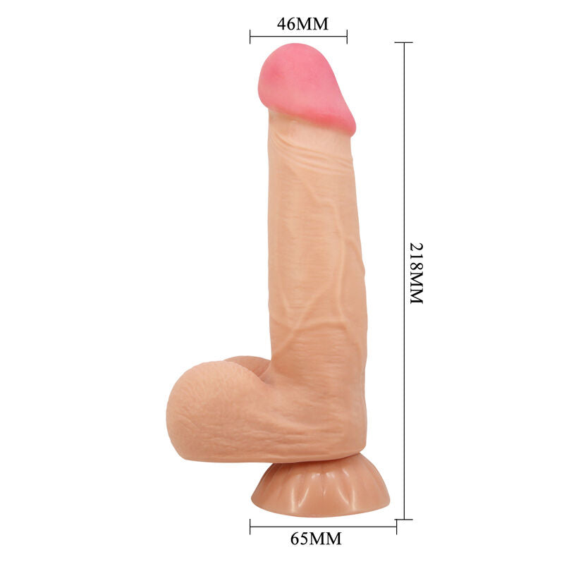 PRETTY LOVE – REALISTYCZNE DILDO Z SERII SLIDING SKIN Z PRZESUWNĄ SKÓRĄ I PRZYSSAWKĄ 21,8 CM